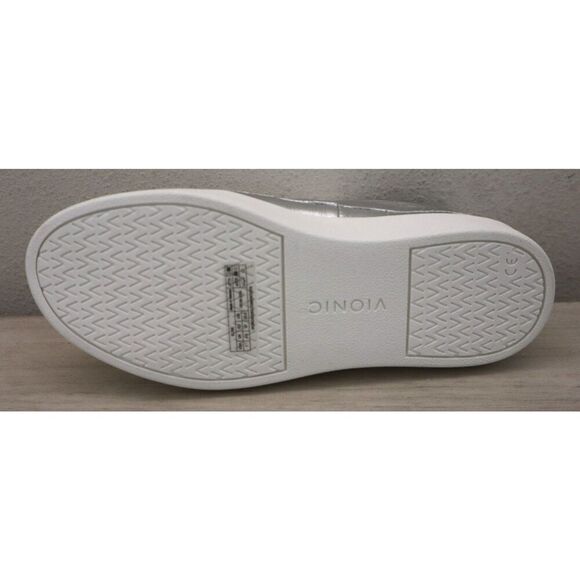 Vionic J0746L4020 Women's Sz 7M Silver Leather Elise Comfortable Walking Shoes - Picture 8 of 13